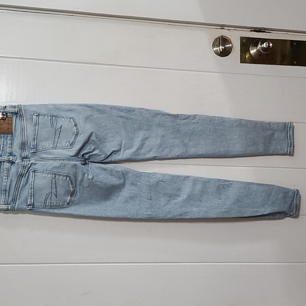 American Eagle Next Level Stretch Hi Rise Jeggings Jeans Juniors Sz 0 EUC - Picture 6 of 15